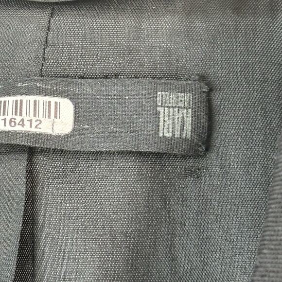 Karl Lagerfeld Womens Blazer 4 38 Black Wool Preppy Workwear Professional - Picture 2 of 8